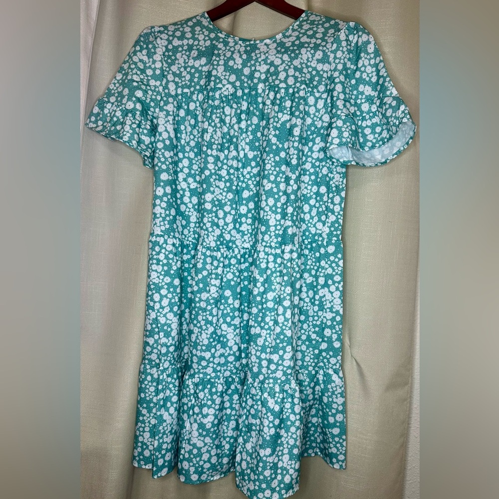 Floral Teal Dress